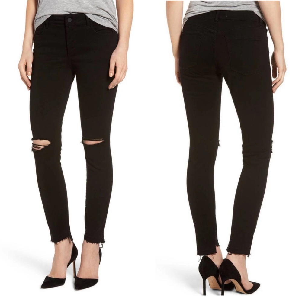 DL1961 Margaux Instasculpt Ankle Skinny Electra Black Jeans Size 27